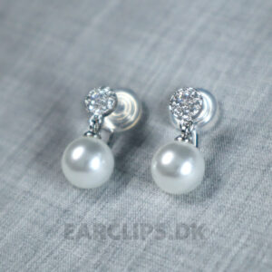 Titania-Sølv-Perle-clips-øreringe